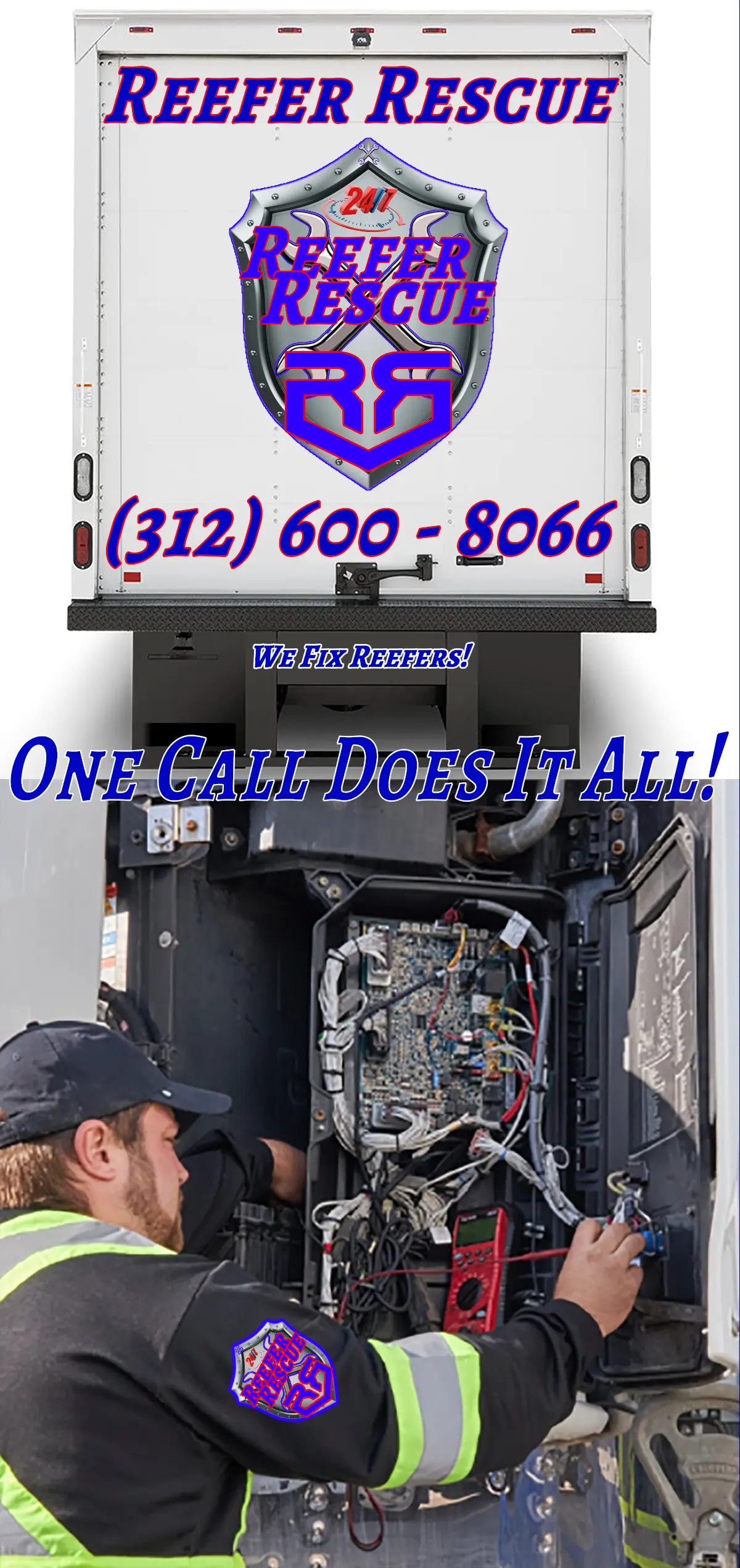 24/7 best most thrilling exciting reefer repair rescue service Chicago Illinois